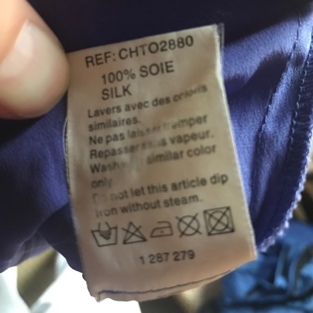 FREE WOMAN 100% Silk and lace camisole, purple, small - Picture 10 of 14